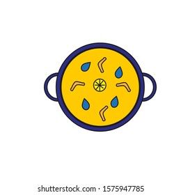 Spanish typical paella icon vector