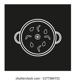 Spanish typical paella icon vector