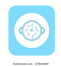 Spanish typical paella icon vector