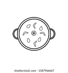 Spanish typical paella icon vector