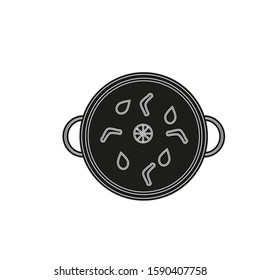 Spanish typical paella icon vector
