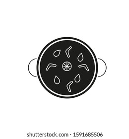 Spanish typical paella icon vector