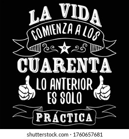 Spanish typography t shirt design