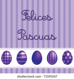 Spanish vector Easter card design.