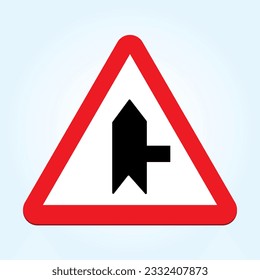 Spanish Warning sign P1a intersection with priority on the right