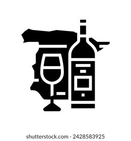 spanish wine spanish cuisine glyph icon vector. spanish wine spanish cuisine sign. isolated symbol illustration