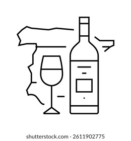 spanish wine spanish cuisine line icon vector. spanish wine spanish cuisine sign. isolated contour symbol black illustration