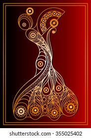 Spanish young girl in a dress dancing flamenco. Suitable for invitation, flyer, sticker, poster, banner, card,label, cover, web. Vector illustration.