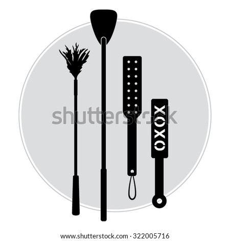 Spanking accessory. Vector illustration.