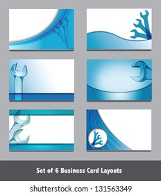 Spanner Business Card Templates.  Simply add your own text.