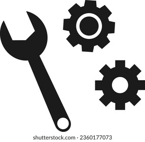 Iconos de mantenimiento de los engranajes y los distribuidores