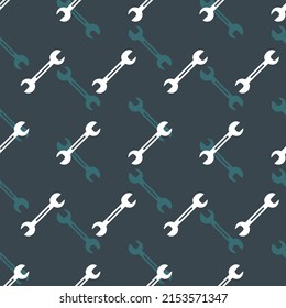 Spanner Hardware Tools Vector Graphic Seamless Pattern can be use for background and apparel design