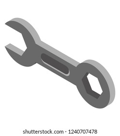 Spanner icon design for maintenance isometric  icon