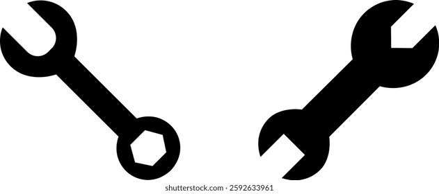 Spanner Icon Design Set – Essential Tools for Mechanics and DIY