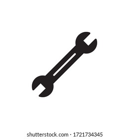 spanner icon glyph design vector. isolated on white background