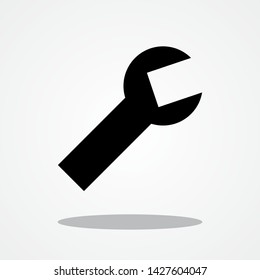 Spanner Icon with Gray Shadow