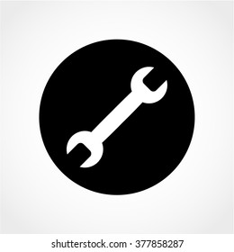 Spanner Icon Isolated on White Background