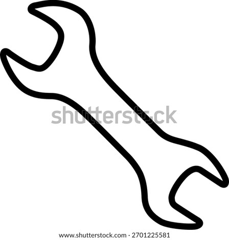 The spanner icon isolated on white background