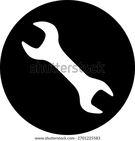 The spanner icon isolated on white background
