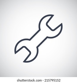 Spanner icon in line style