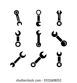 spanner icon or logo isolated sign symbol vector illustration - Collection of high quality black style vector icons
