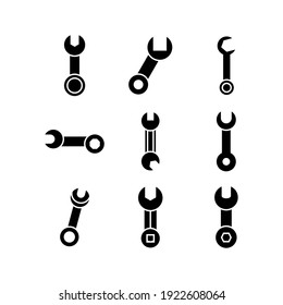 icono de spanner o logotipo símbolo de signo aislado ilustración vectorial - Colección de iconos vectoriales de estilo negro de alta calidad
