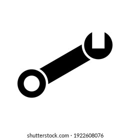 Spanner-Symbol oder Logo einzeln auf Zeichen, Vektorgrafik - hochwertige Vektorsymbole mit schwarzem Stil
