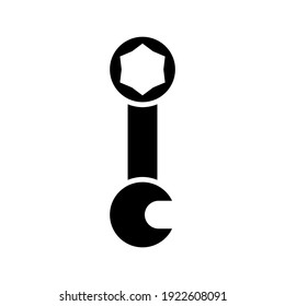 spanner icon or logo isolated sign symbol vector illustration - high quality black style vector icons

