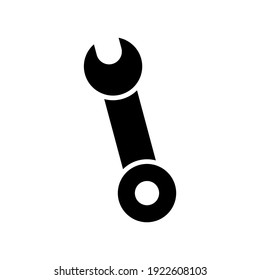 spanner icon or logo isolated sign symbol vector illustration - high quality black style vector icons
