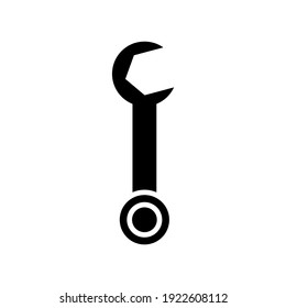 spanner icon or logo isolated sign symbol vector illustration - high quality black style vector icons
