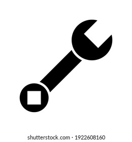 icono de spanner o logotipo símbolo de signo aislado ilustración vectorial - iconos vectoriales de estilo negro de alta calidad
