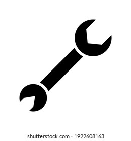 spanner icon or logo isolated sign symbol vector illustration - high quality black style vector icons
