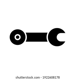 spanner icon or logo isolated sign symbol vector illustration - high quality black style vector icons
