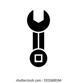 spanner icon or logo isolated sign symbol vector illustration - high quality black style vector icons

