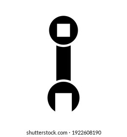 spanner icon or logo isolated sign symbol vector illustration - high quality black style vector icons

