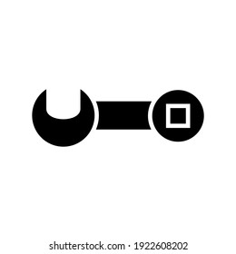 icono de spanner o logotipo símbolo de signo aislado ilustración vectorial - iconos vectoriales de estilo negro de alta calidad

