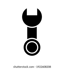 spanner icon or logo isolated sign symbol vector illustration - high quality black style vector icons
