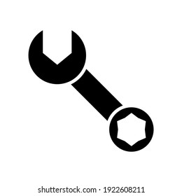 icono de spanner o logotipo símbolo de signo aislado ilustración vectorial - iconos vectoriales de estilo negro de alta calidad
