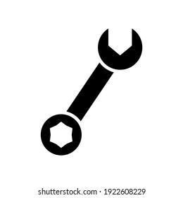 spanner icon or logo isolated sign symbol vector illustration - high quality black style vector icons
