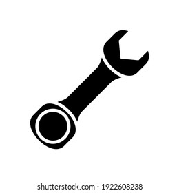 spanner icon or logo isolated sign symbol vector illustration - high quality black style vector icons
