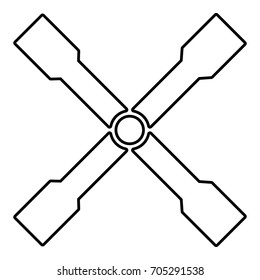 Spanner icon. Outline illustration of spanner vector icon for web