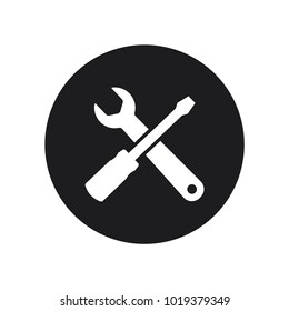 spanner icon and screw driver icon conception 