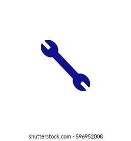 spanner icon vector. Blue icon
