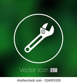 spanner icon vector button logo symbol concept.