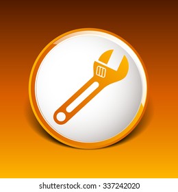 spanner icon vector button logo symbol concept.