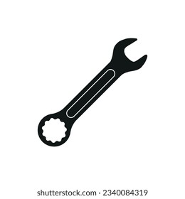 Ilustración vectorial de icono de spector. Llave de símbolo sobre fondo aislado. Concepto de señas de construcción.