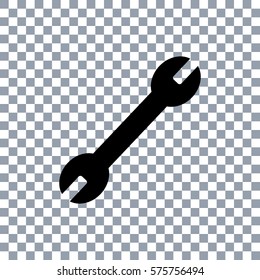 spanner icon vector. Transparent background