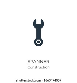 Spanner icon vector. Trendy flat spanner icon from construction collection isolated on white background. Vector illustration can be used for web and mobile graphic design, logo, eps10