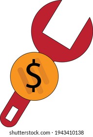 Español con signo de dinero - Concepto de ganancia de habilidades - Ilustración