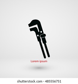 Spanner monochrome icon, flat design best vector icon